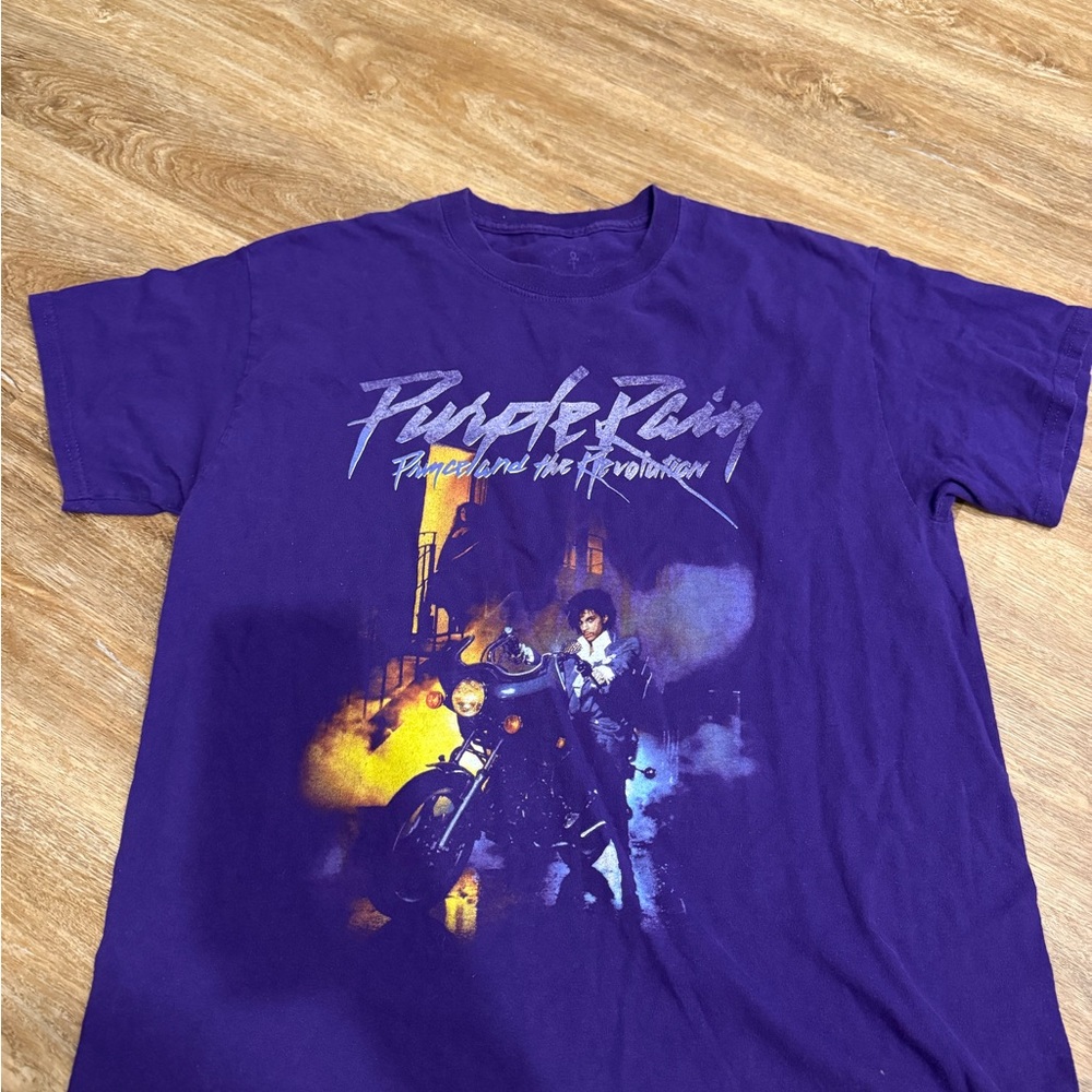 The Prince Estate Purple Rain World Tour T-Shirt Men's Size L Purple